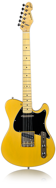image of sandberg guitar Electra DC guitar in yellow-black